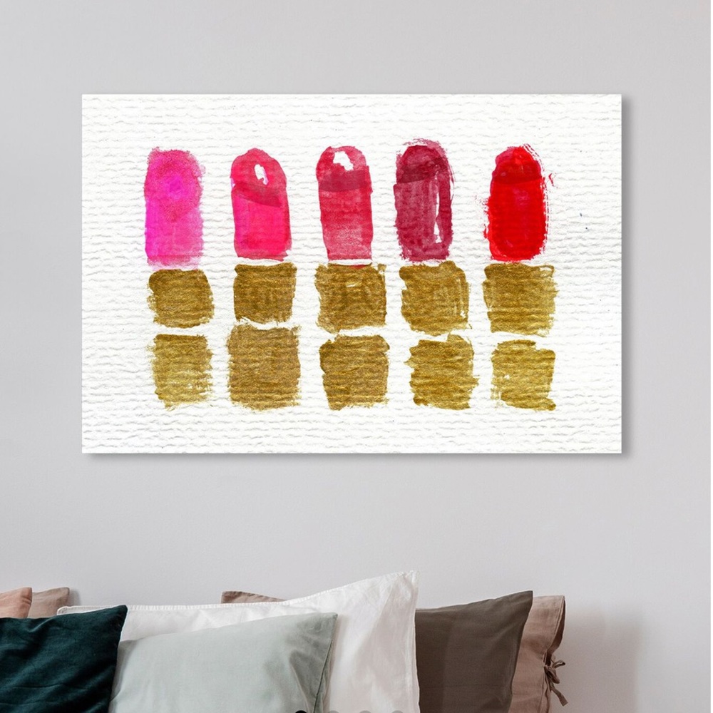 Oliver Gal Lipstick Shades Canvas Picture